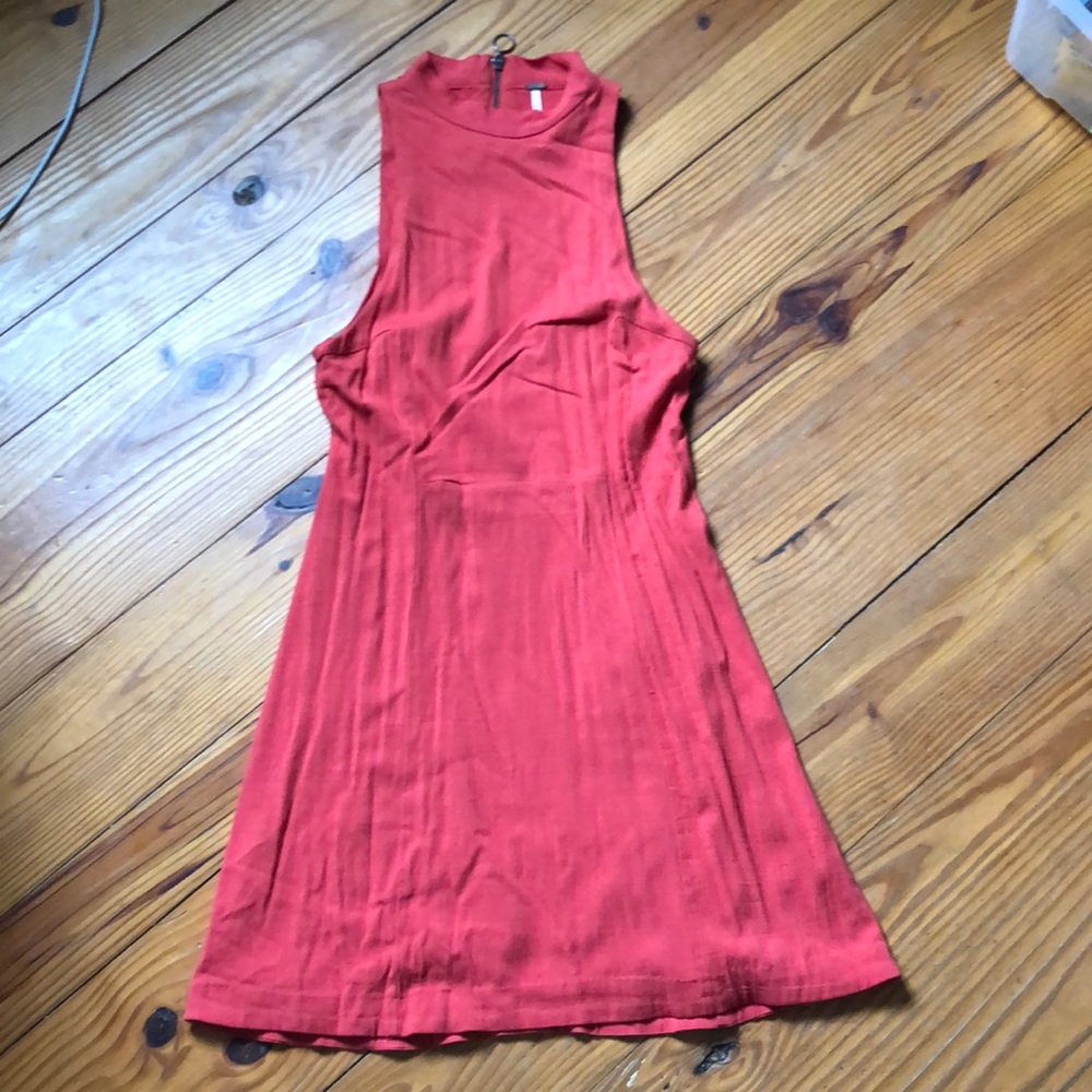 Free people orange mini dress